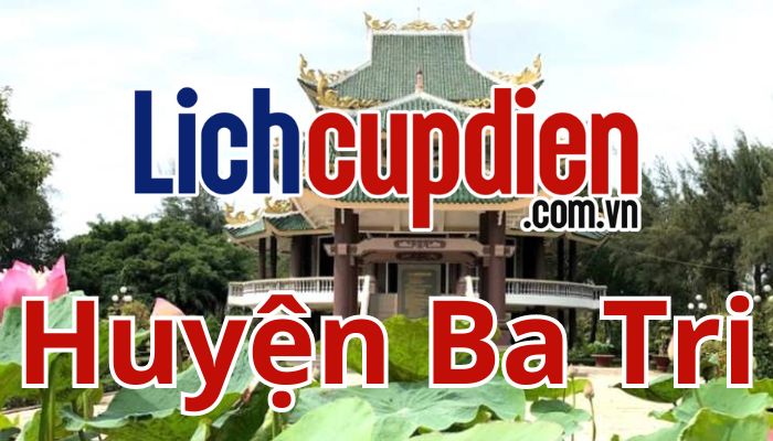 lịch cúp điện huyện ba tri