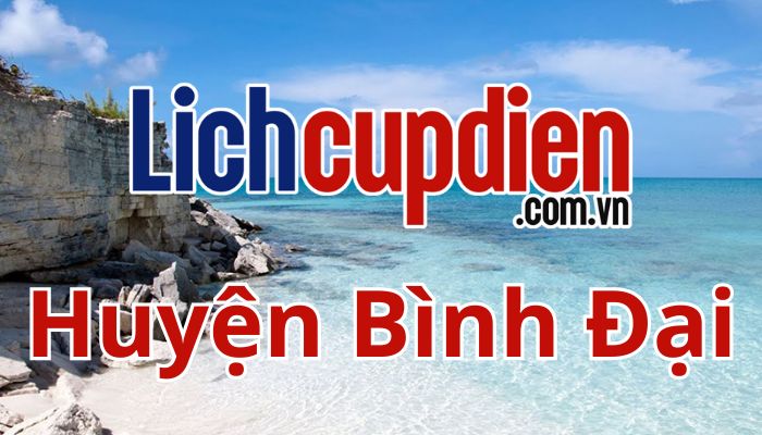 lịch cúp điện huyện bình đại