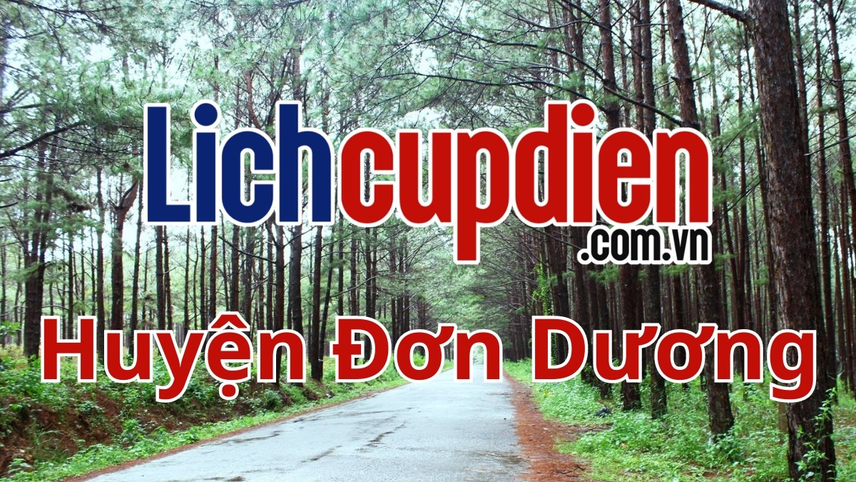 lịch cúp điện huyện Đơn Dương