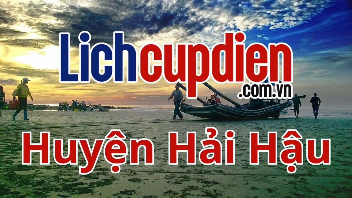 lịch cúp điện huyện hải hậu