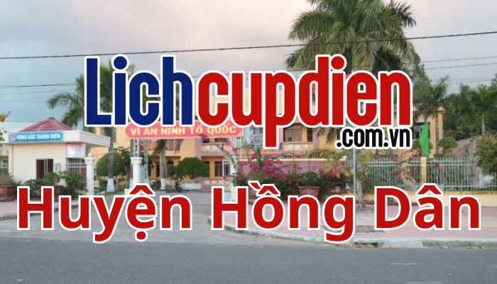 lịch cúp điện huyện Hồng Dân