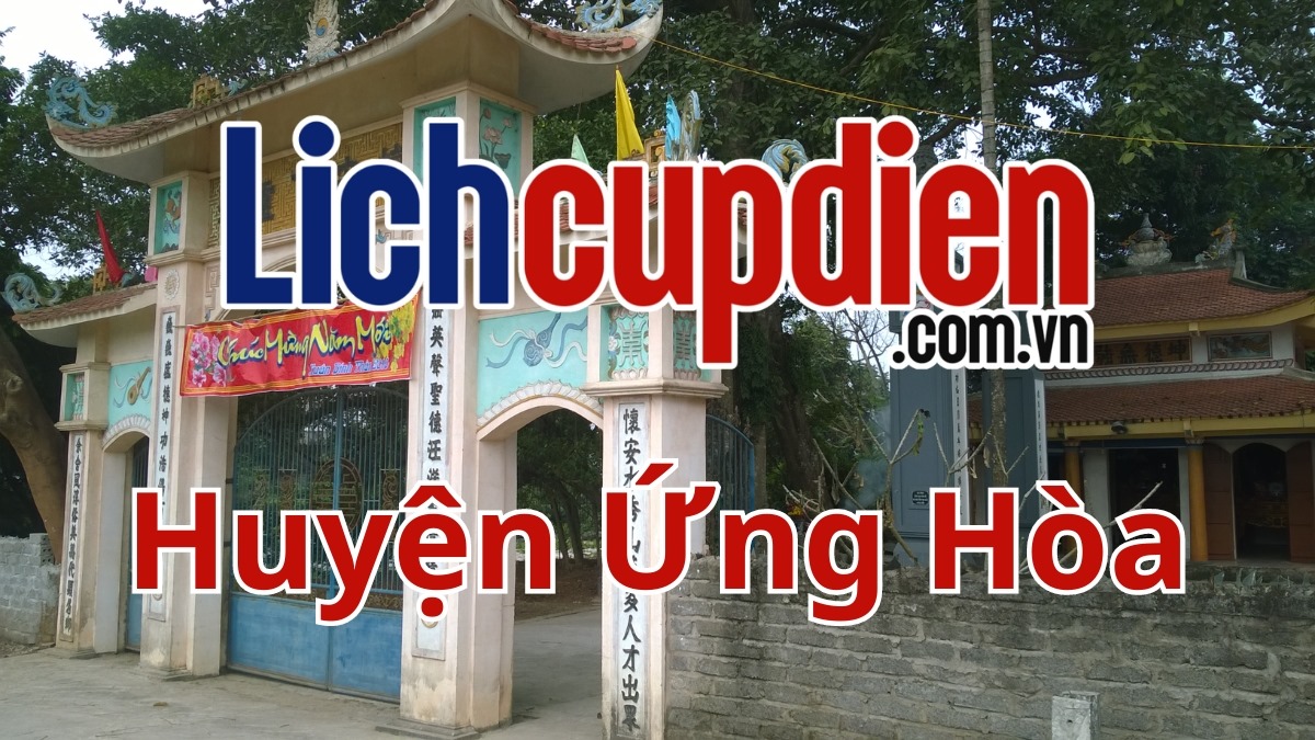 Lịch cúp điện huyện Ứng Hòa
