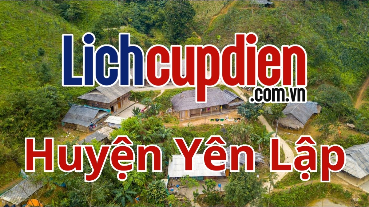 Lịch cúp điện huyện Yên Lập
